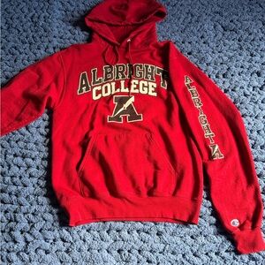 Champion Red Albright College Hoodie